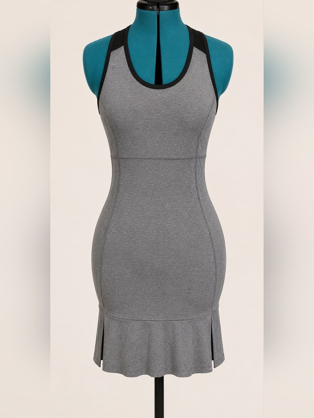 Head Grey and Black Athletic Tank Dress